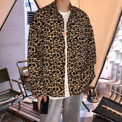 Casual Style Leopard Print Jacket/Shirt