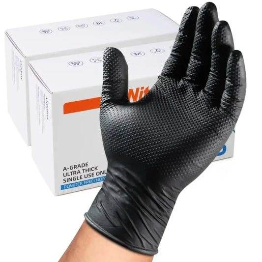 8Mil Black Nitrile Gloves