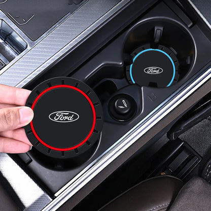 2pcs Car Coaster, Anti-slip Pad Accessories For Ford