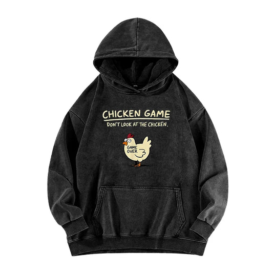 Chicken Game Don't Look At The Chicken Pattern Hoodie
