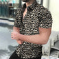 Summer Men's Hawaiian Leopard Print Shirt