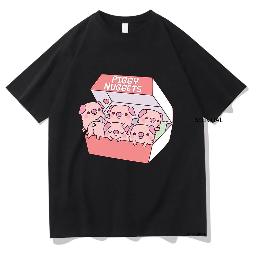 Cute Piggy Nuggets Funny T Shirts Men/Women