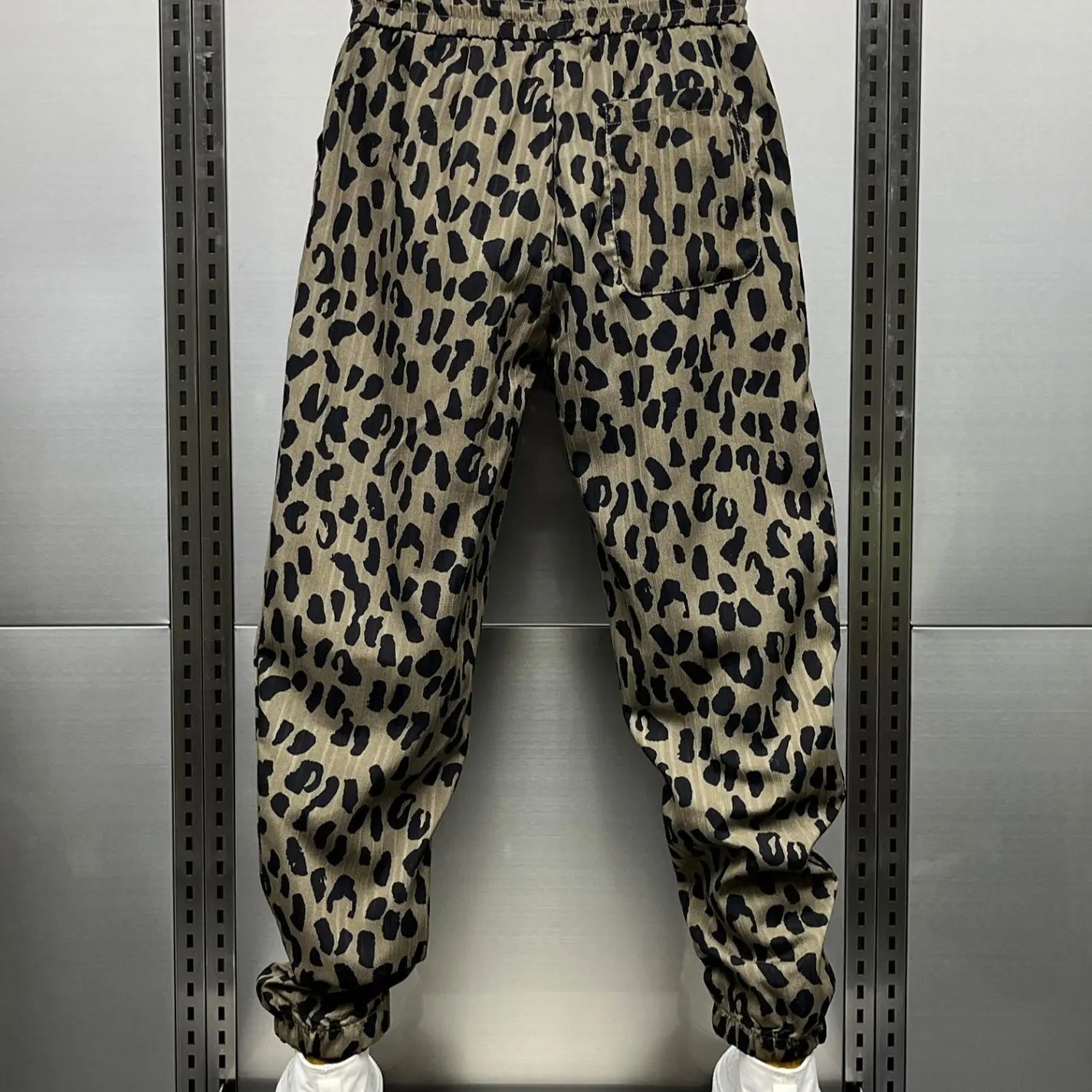 Leopard Print Casual Style American Fashion Trousers