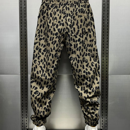 Leopard Print Casual Style American Fashion Trousers