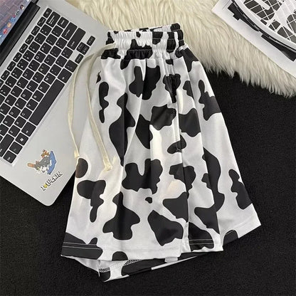 Casual Men's Beach Cow Print Shorts