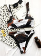 Cow Print Bikini High Waist Tankini Two Piece Swim Suit
