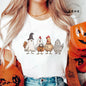 Women's T-shirt, Casual Halloween Chick or Treat Print T-shirt
