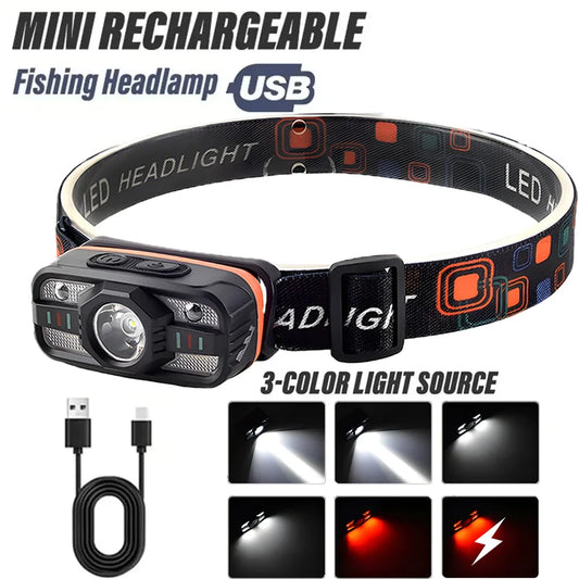 Outdoor LED Headlamp USB Rechargeable