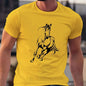 Men's Horse Running Print T-Shirt
