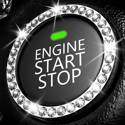 2/1Pcs Start Stop Push Button Engine Ignition Switch Protective Cover