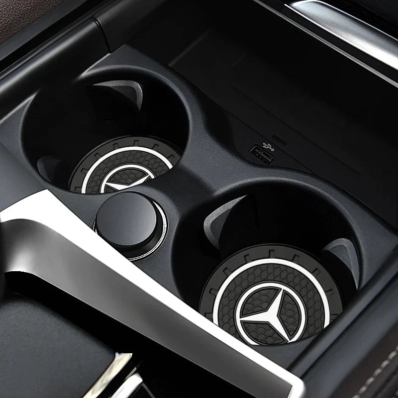 2pcs Silicone Car Branded Coaster