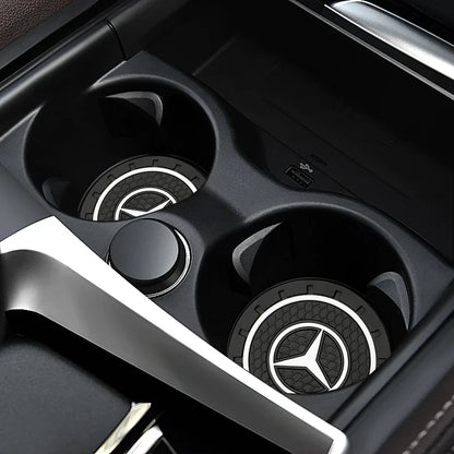 2pcs Silicone Car Branded Coaster