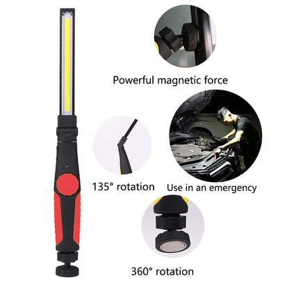 LED Work Folding Flashlight with Magnetic Base