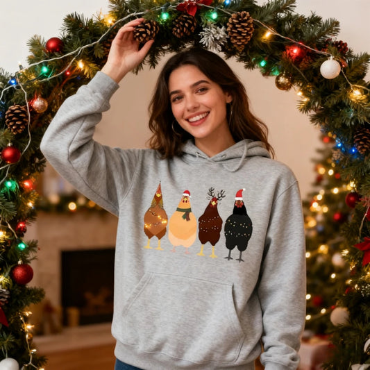 Christmas Chickens Hoodie