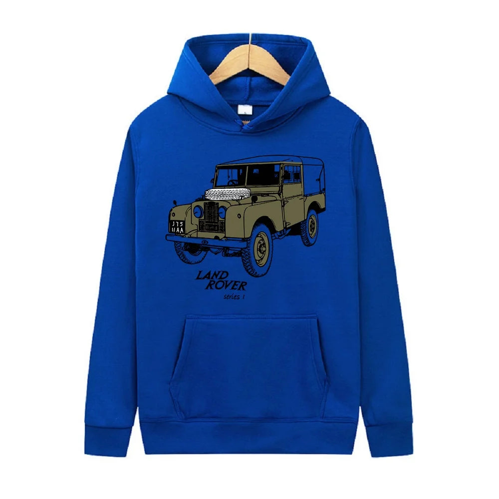 Classic Land Rover Pull Over Hoodie