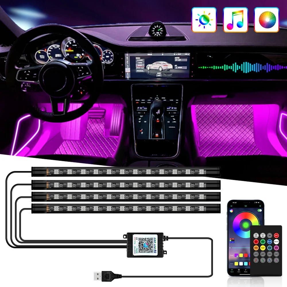 Neon LED Car Interior Foot lights