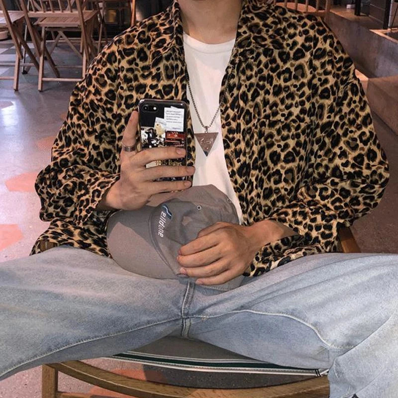 Casual Style Leopard Print Jacket/Shirt