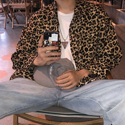 Casual Style Leopard Print Jacket/Shirt