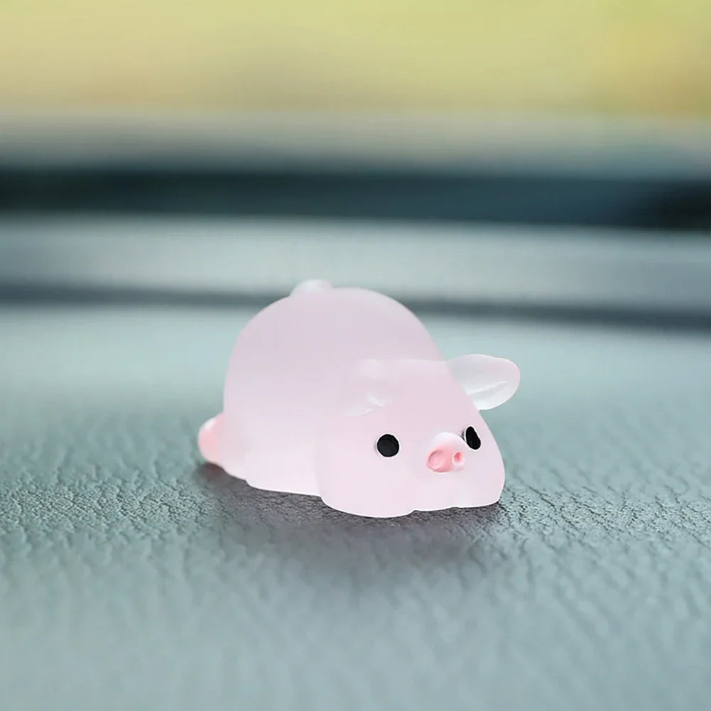 Car Center Console Resin Pink Pig Ornaments