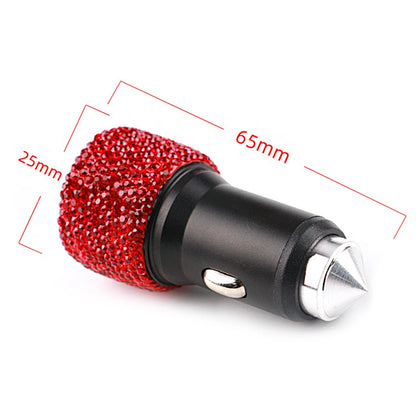 New Bling USB Car Charger 5V 2.1A Dual Port Fast Adapter