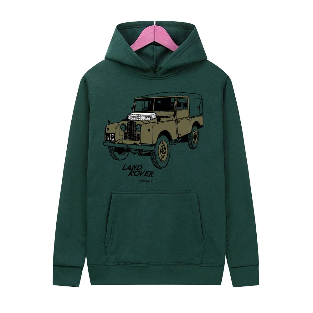 Classic Land Rover Pull Over Hoodie