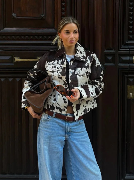 2025 Cow Printed Coats