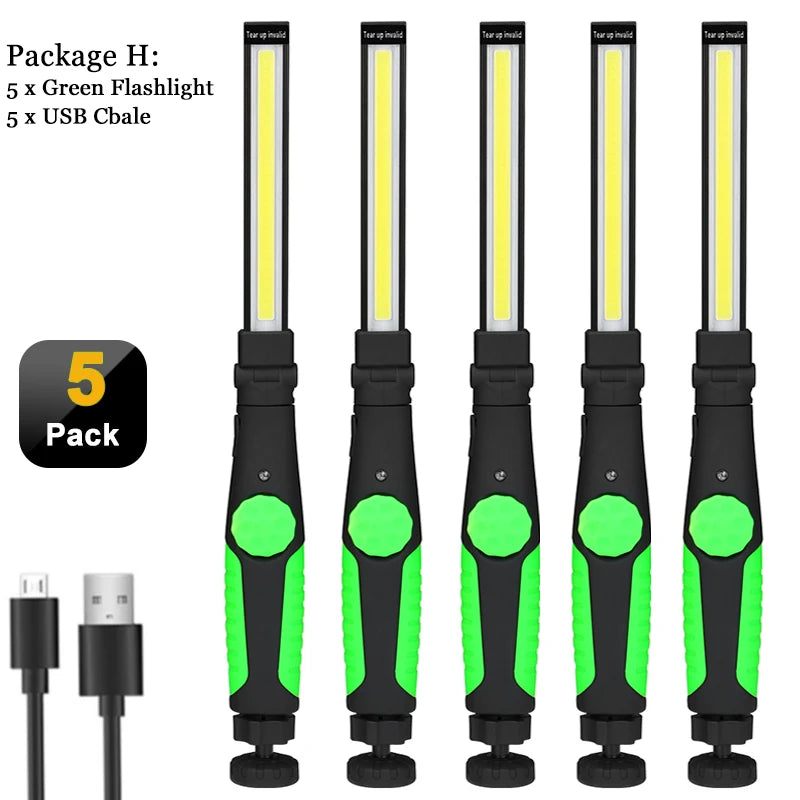 LED Work Folding Flashlight with Magnetic Base