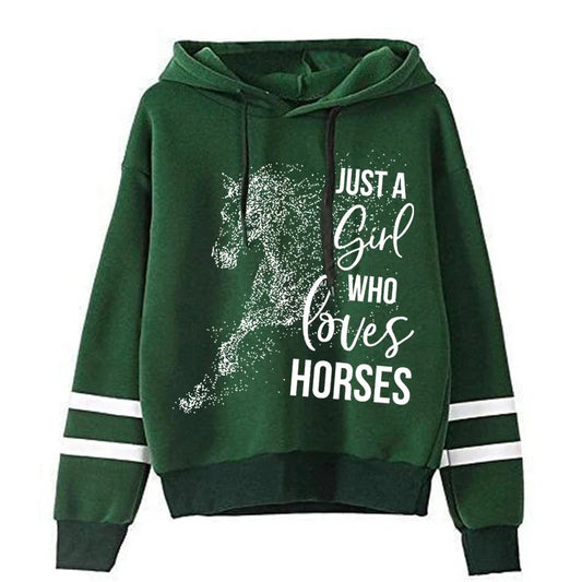 Just Loves Horses Hoodie