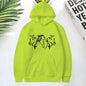 Three Horse Head Pattern Printed Hoodies