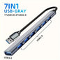 Aluminum 7 in 1 USB -HUB Extender