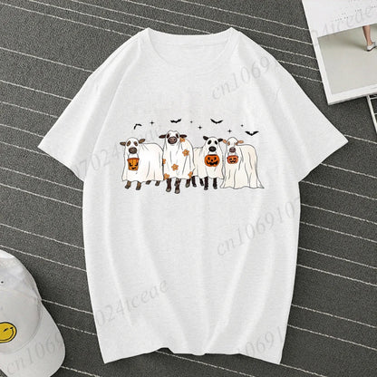 Cow Halloween Print Women's T-Shirt