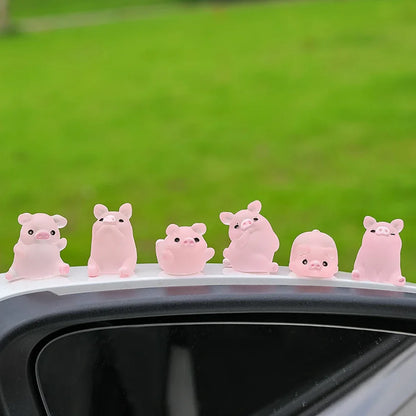 Car Center Console Resin Pink Pig Ornaments