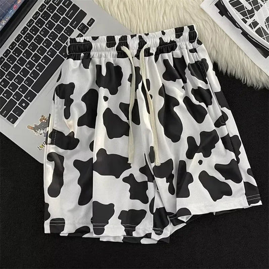 Casual Men's Beach Cow Print Shorts
