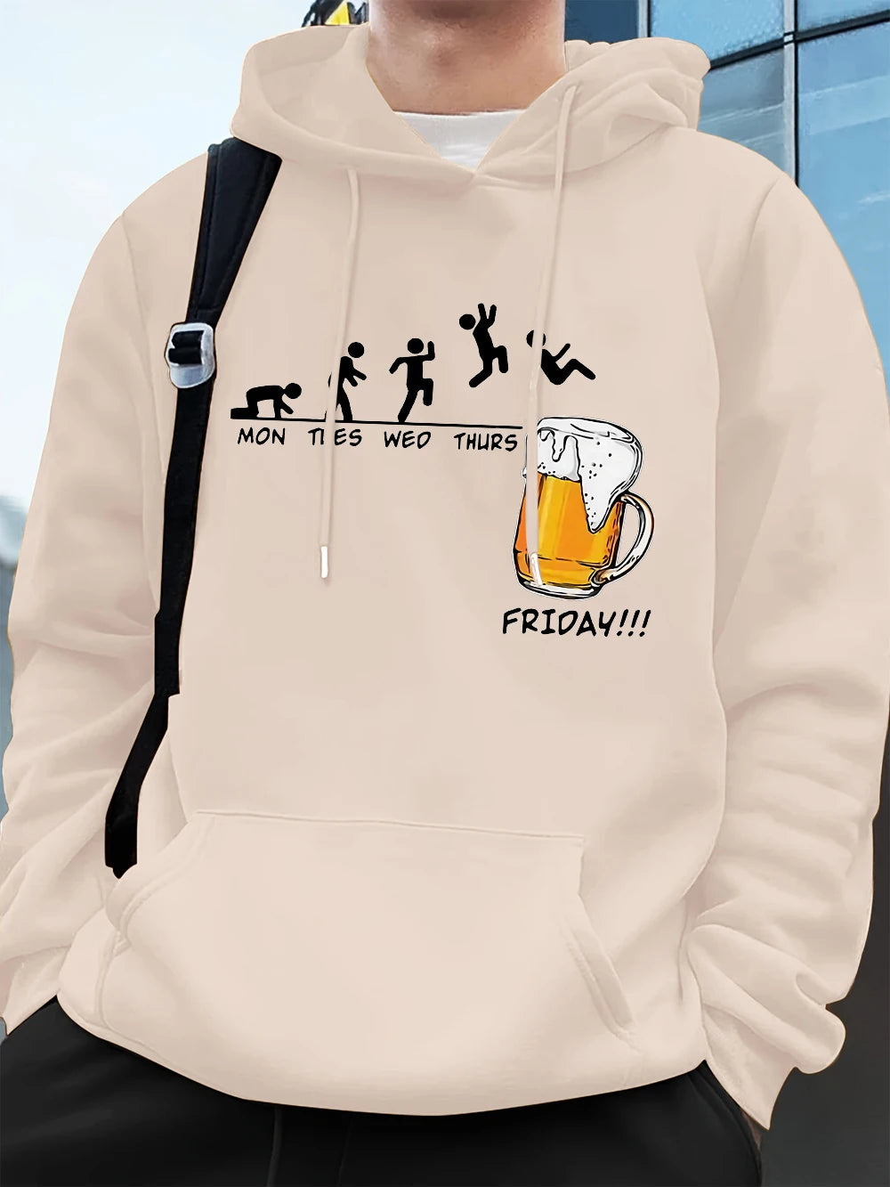 Friday Beer Lover Printed Hoodie