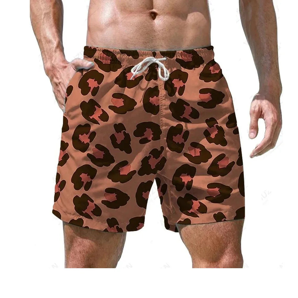 Animal Print Men's Beach Shorts