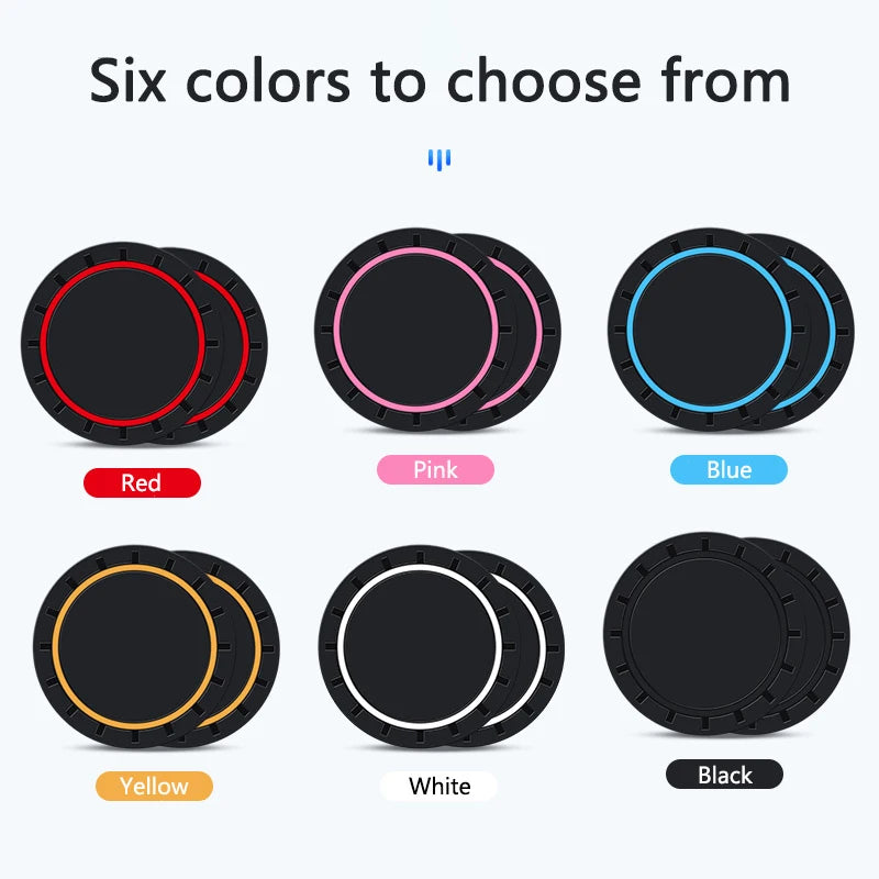 2pcs Car Coaster, Anti-slip Pad Accessories For Ford