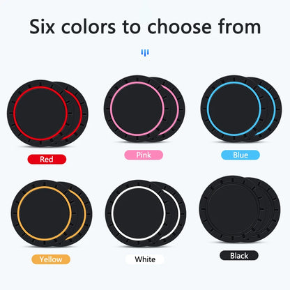 2pcs Car Coaster, Anti-slip Pad Accessories For Ford