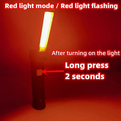 LED Flashlight, Rechargeable Work Light With Hanging Hook & Magnet