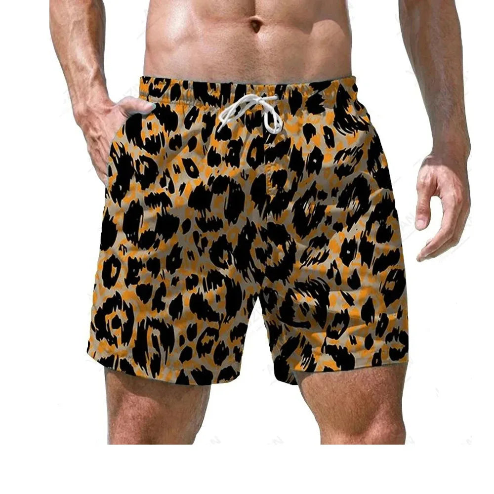 Animal Print Men's Beach Shorts