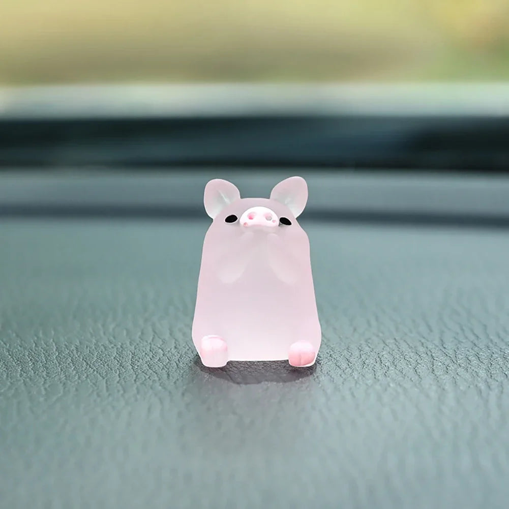 Car Center Console Resin Pink Pig Ornaments