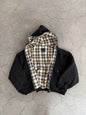 New American style plaid pattern oversized hoodie