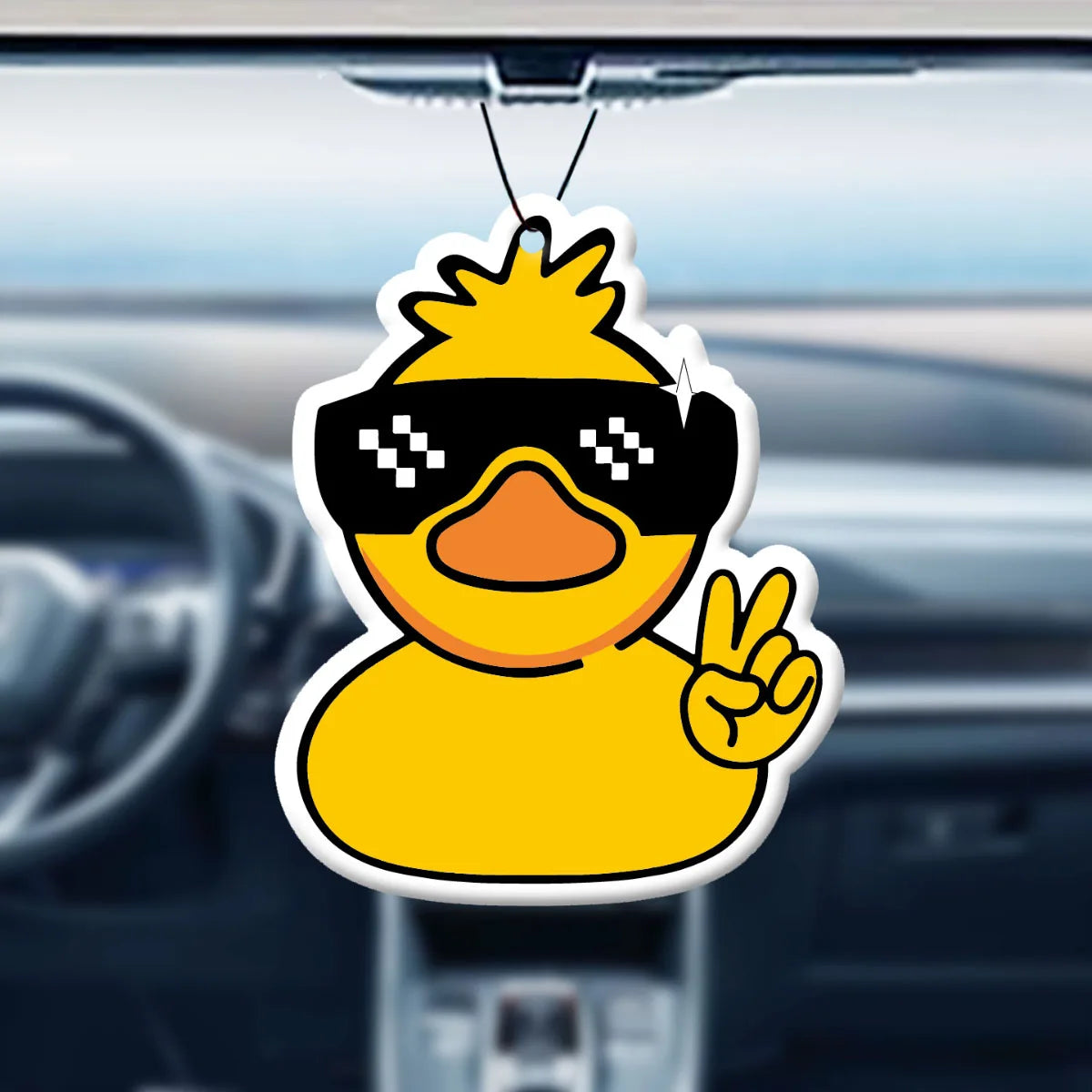 Funny and Cute Duck Wearing Sunglasses Style Car Air Freshener