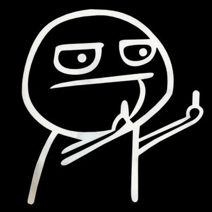 Middle Finger Styling Decals Car Sticker.