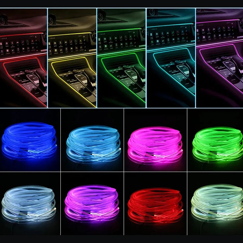 2/3/4/5M RGB Car Interior Ambient LED Light Strip