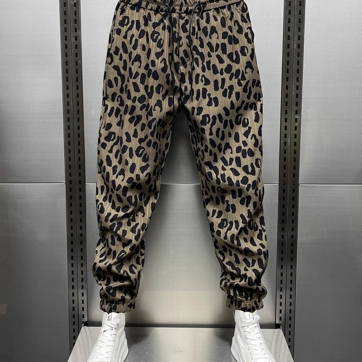 Leopard Print Casual Style American Fashion Trousers