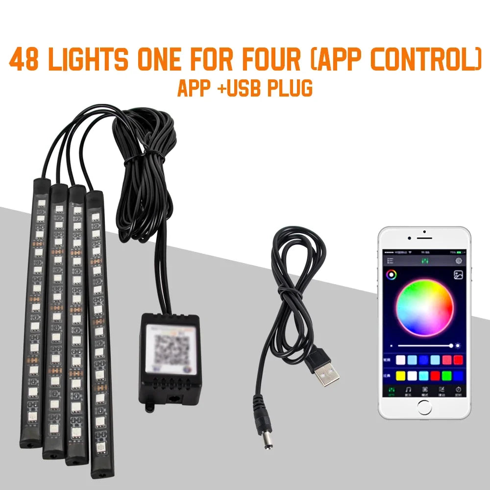 Neon LED Car Interior Foot lights