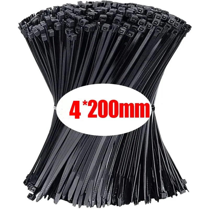 1000/100Pcs Nylon Cable Ties