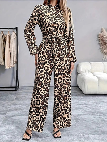 Women's Leopard Print Jumpsuit