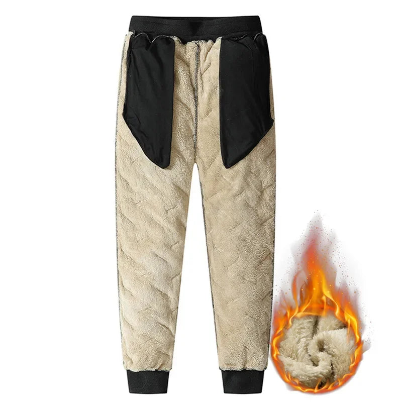 Plush Thick Fleece Sweatpants Lambs wool