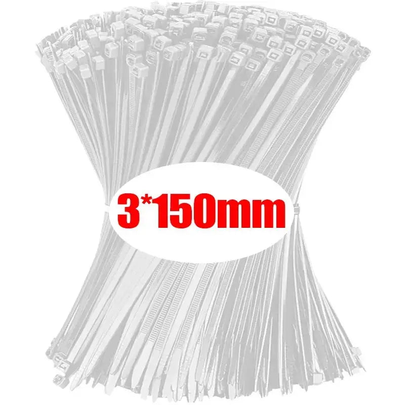 1000/100Pcs Nylon Cable Ties